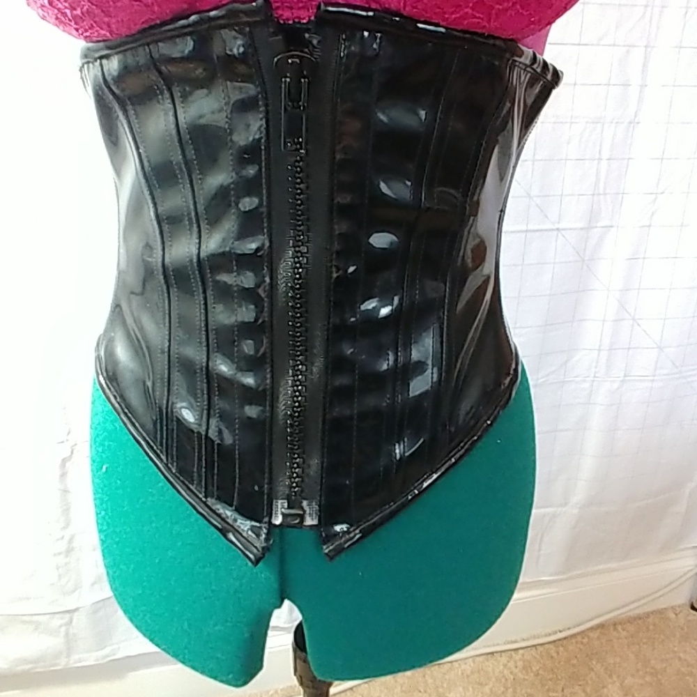 Black Vinyl Corset